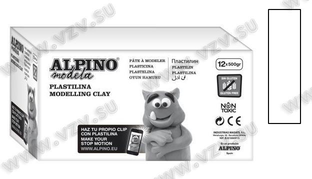 Аксессуары Пластилин ALPINO Артикул DP000080 в коробе: 1